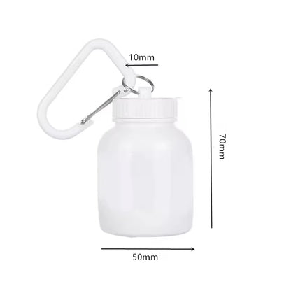Portable Protein Powder Whey Bottle with Keychain Health Funnel Medicine Box Small Mini Cup Outdoor Camping Container