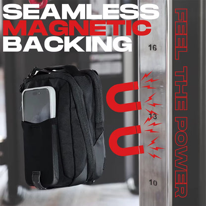 Magnetic Gym Crossbody Bag Sling Chest Bag for Travel Sports Keep Your Items off the Dirty Gym Floor with Magnetic Attachment