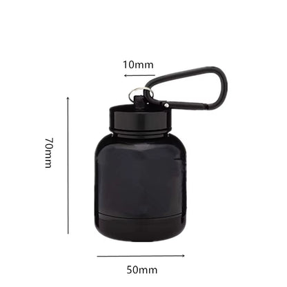 Portable Protein Powder Whey Bottle with Keychain Health Funnel Medicine Box Small Mini Cup Outdoor Camping Container