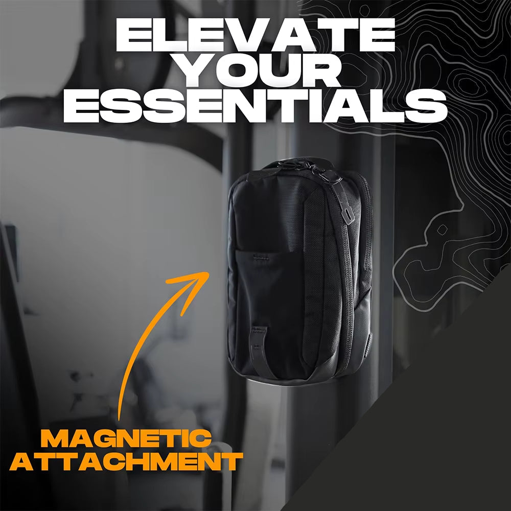 Magnetic Gym Crossbody Bag Sling Chest Bag for Travel Sports Keep Your Items off the Dirty Gym Floor with Magnetic Attachment