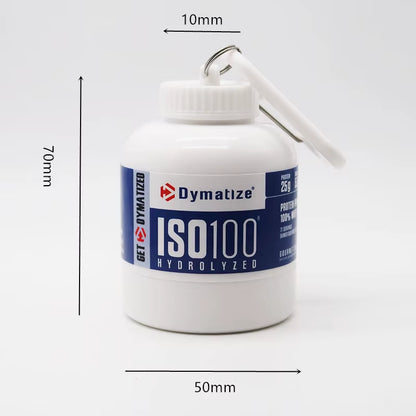 Portable Protein Powder Whey Bottle with Keychain Health Funnel Medicine Box Small Mini Cup Outdoor Camping Container